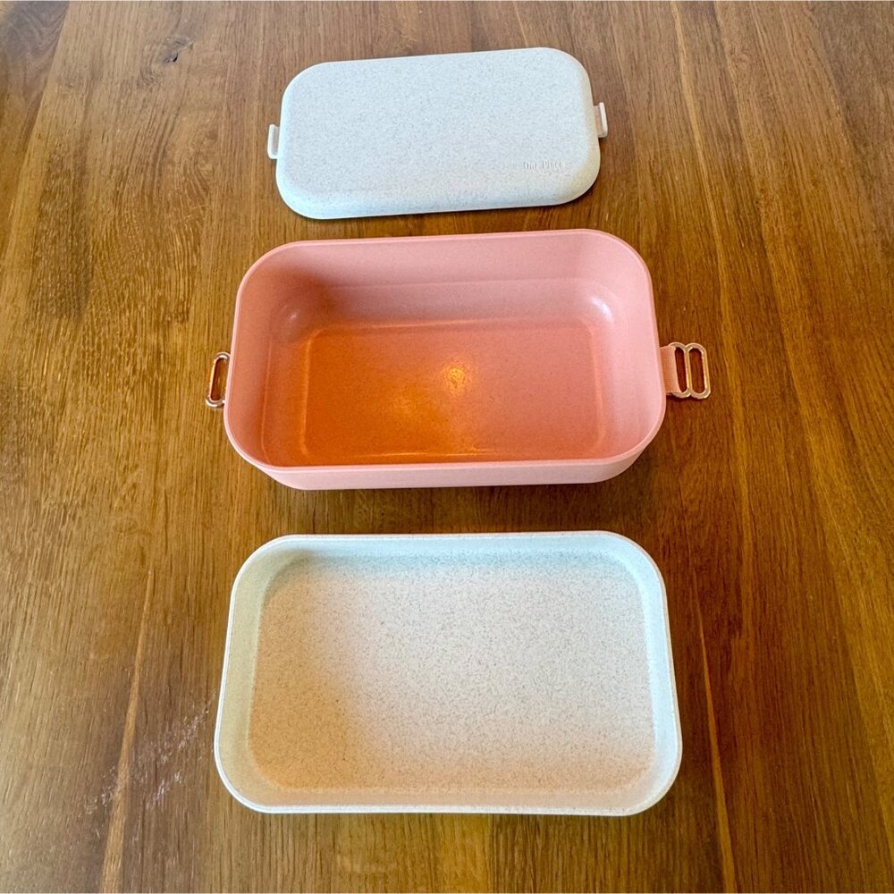 OUR PLACE Layered Lunchbox Set With Utensils NEW Bento Lunch Box Snacks NIB - Picture 3 of 7